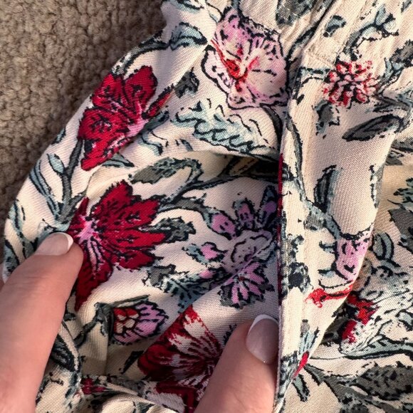 J.Jill Shorts Womens S NEW Floral Print Drawstring Shorts Cotton Blend Elastic‎ - Picture 4 of 7